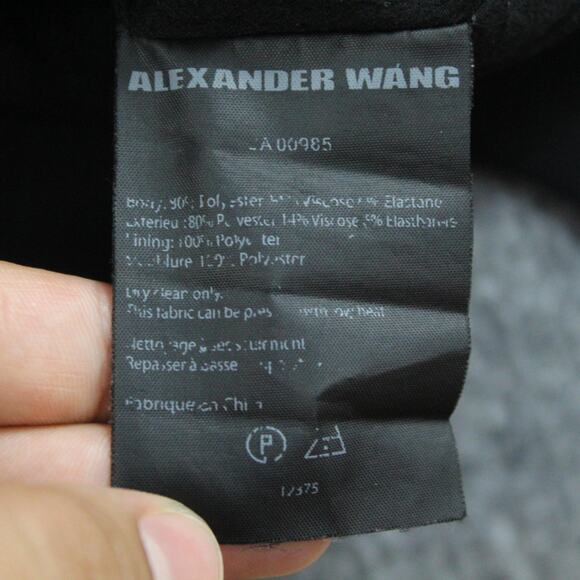 Alexander Wang Blazer Womens 4 Black Tailored Stretch Work Business Quiet Luxury - Picture 5 of 8